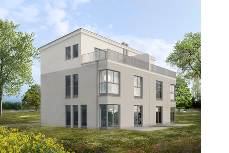 Exklusive Doppelhaushälfte (rechts) auf herrlichem Baugrundstück mit perfekter Süd-/Westausrichtung